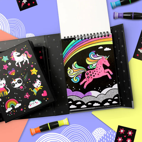 Neon Colouring Set - Unicorns & Friends