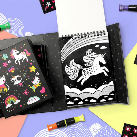 Neon Colouring Set - Unicorns & Friends