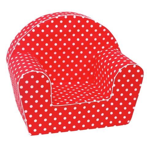 Arm Chair - Red with White Spots