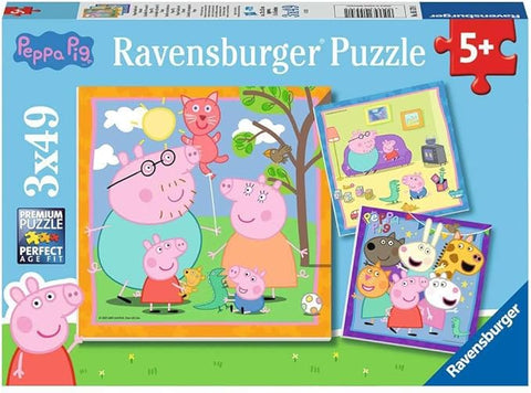 Peppa Pig Family & Friends 3×49‑Piece Jigsaw Puzzle Set