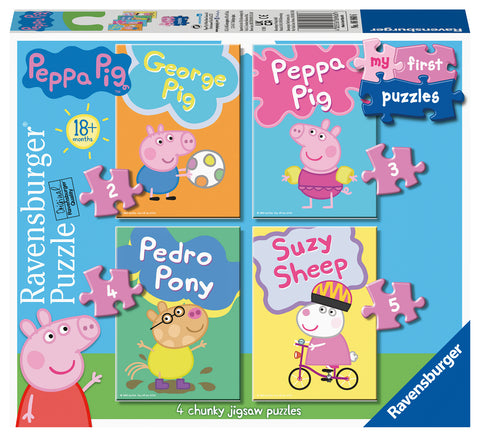 Peppa Pig My First Puzzles Set – 4 Chunky Jigsaw Puzzles