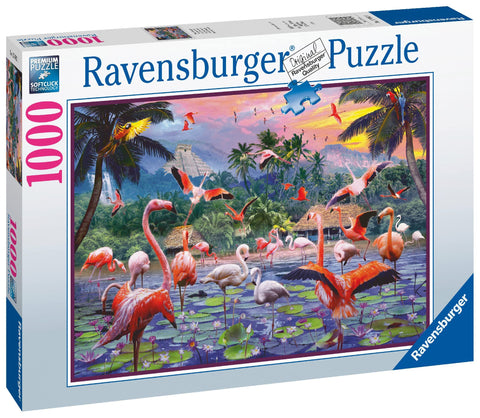 Pink Flamingos 1000 Piece Jigsaw Puzzle