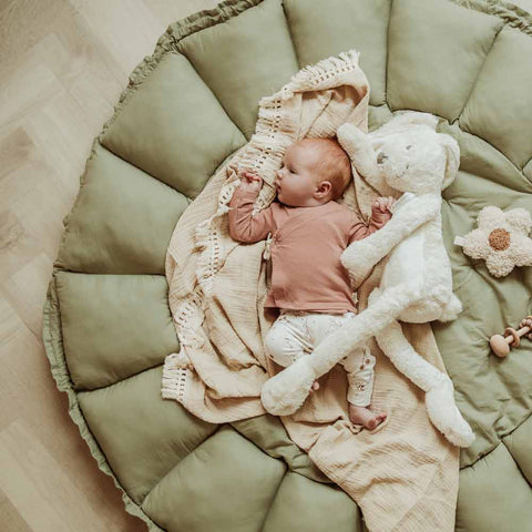 Play&Go - Bloom Organic Playmat and Storage Bag - Meadow Green