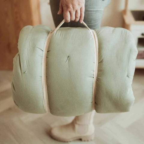 Play&Go - Bloom Organic Playmat and Storage Bag - Meadow Green