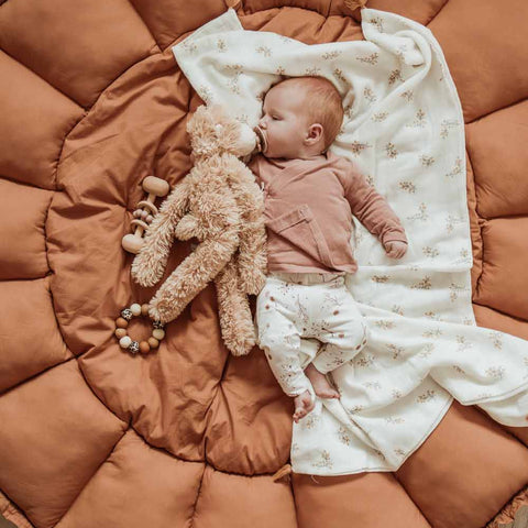 Play&Go - Bloom Organic Playmat and Storage Bag - Tawny Brown