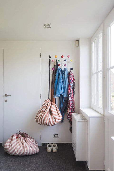 Play and Go - Playmat and Storage bag - Stripes Brown