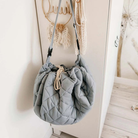 Play&Go - Playmat & Storage Bag - Organic Dusty Blue