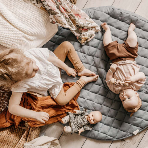 Play&Go - Playmat & Storage Bag - Organic Dusty Blue