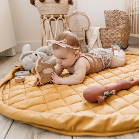 Play&Go - Organic Baby Mat - Mustard Chai Thai