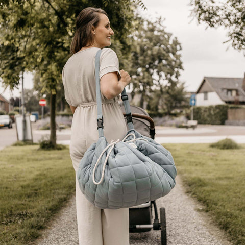 Play&Go - Playmat & Storage Bag - Organic Dusty Blue