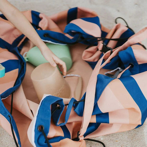 Play&Go - Storage Bag Outdoor Stripes Mokka