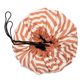 Play and Go - Playmat and Storage bag - Stripes Brown