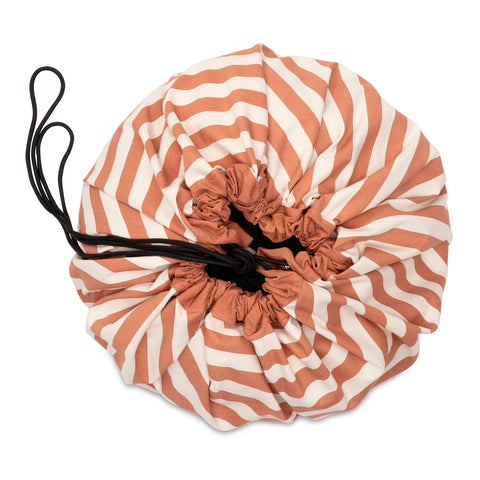 Play and Go - Playmat and Storage bag - Stripes Brown