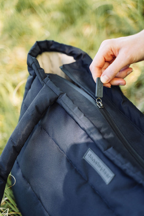 Quilted Changing Tote Bag Black