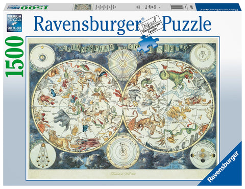 Ravensburger 1500‑Piece World Map of Fantastic Beasts Puzzle