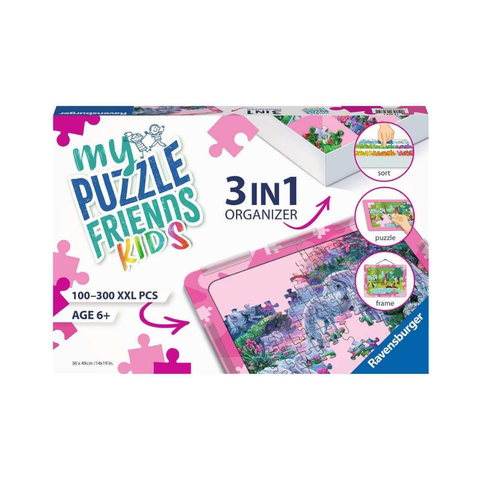 Ravensburger Organizer for Children's Puzzle in Pink – 3-in-1 Puzzle Mat