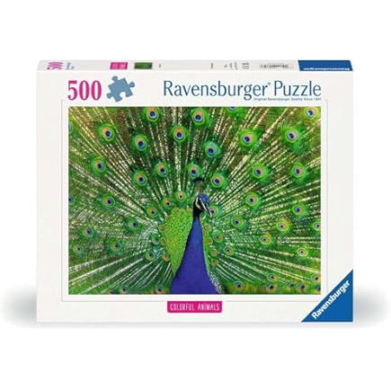 Ravensburger Peacock 500 Piece Jigsaw Puzzle for Adults