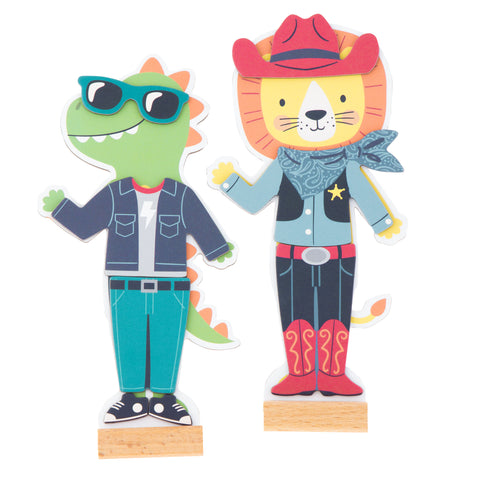 Magnetic Dress Up Doll - Dino And Lion
