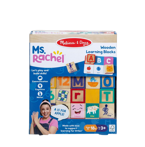 Ms. Rachel Wooden Learning Blocks + Activity Cards
