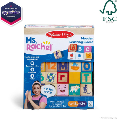 Ms. Rachel Wooden Learning Blocks + Activity Cards