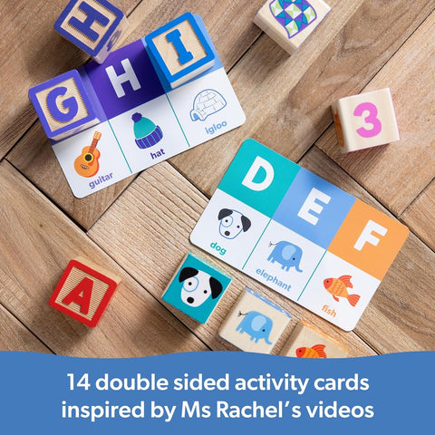 Ms. Rachel Wooden Learning Blocks + Activity Cards