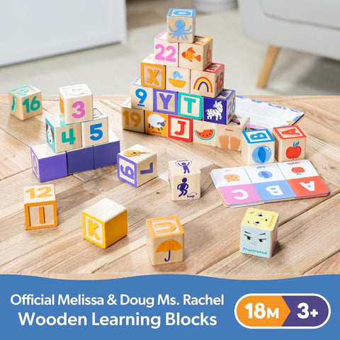 Ms. Rachel Wooden Learning Blocks + Activity Cards