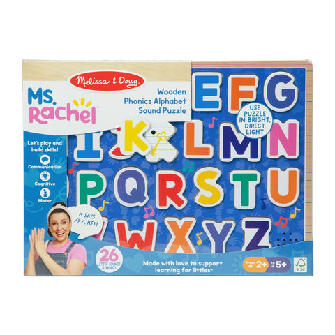 Melissa & Doug - Ms. Rachel Wooden Phonics Alphabet Sound Puzzle
