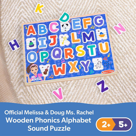 Melissa & Doug - Ms. Rachel Wooden Phonics Alphabet Sound Puzzle