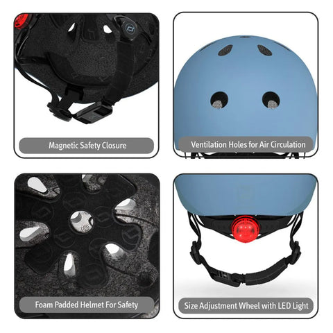 Scoot and Ride 2-in-1 Highwaykick 1 & Helmet XXS-S Steel Bundle