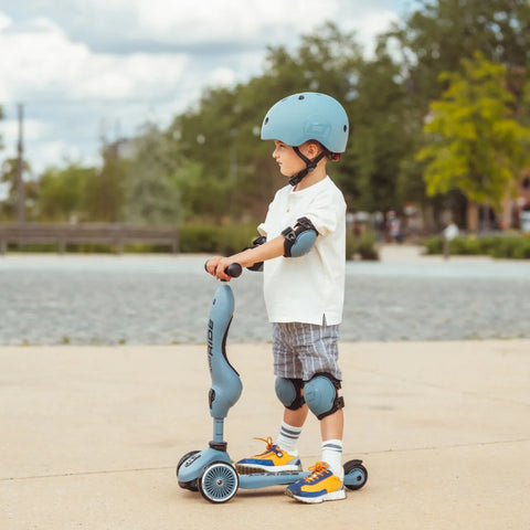 Scoot & Ride - Protective Knee And Elbow Pad Set - Ash - XXS - 4 Pcs