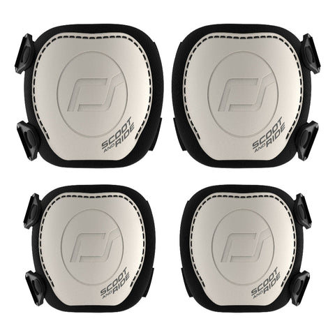 Scoot & Ride - Protective Knee And Elbow Pad Set - Ash - S - 4 Pcs