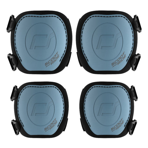 Scoot and Ride - Protective Knee And Elbow Pad Set - Steel - XXS - 4 Pcs