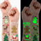 10Sheets, Luminous Christmas Temporary Tattoos For Party Decorations