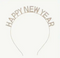 gold hapypy new year chrystal headband