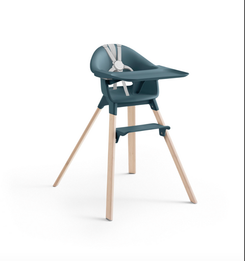 Stokke Clikk High Chair Bamboo Legs Fjord Blue