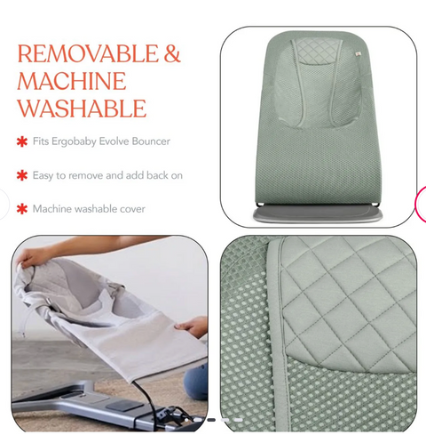 Ergobaby Evolve Bouncer Replacement Cover  only Sage Green Mesh
