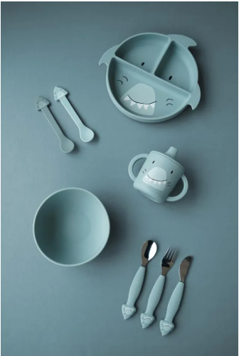 First Baby Silicone Feeding Spoon - Pack of 2 - Mr. Shark