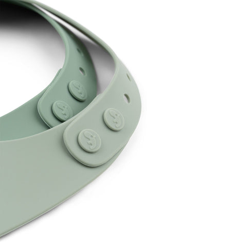 Silicone Bib 2-Pack Croco Green