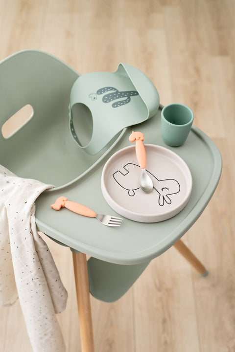 Silicone Bib 2-Pack Lalee Sand/Green