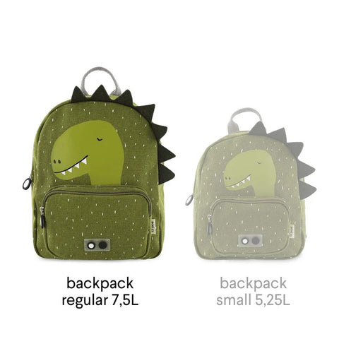 Trixie - School Essential Set - Backpack 12-Inch/7.5L + Stainless Steel Bottle 500ml - Mr. Dino