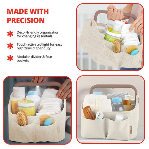 Skip Hop - Light Up Diaper Caddy - Oat
