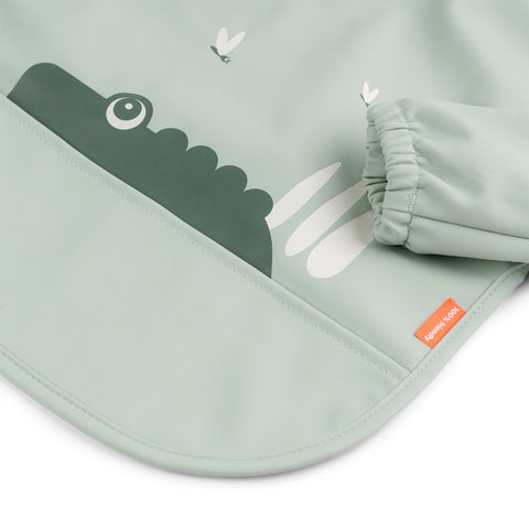 Sleeved Pocket Bib Croco Green