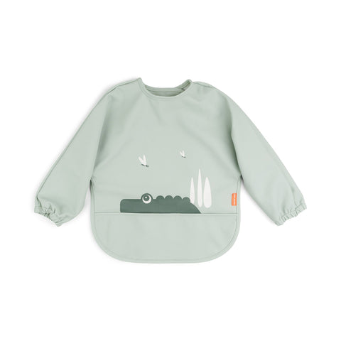 Sleeved Pocket Bib Croco Green