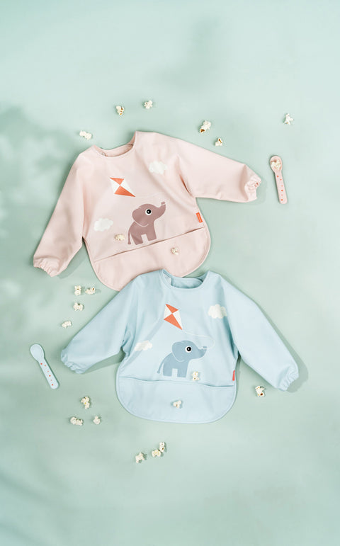 Sleeved Pocket Bib Playground Blue