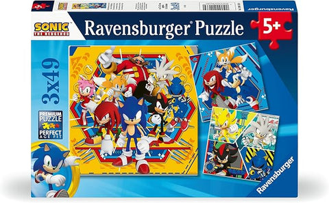 Sonic the Hedgehog 3×49‑Piece Jigsaw Puzzle Set