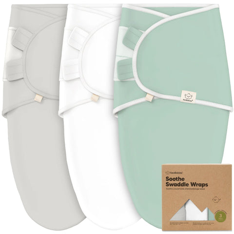 KeaBabies Soothe Swaddle Wrap, 3-Pack, Sage, Soft Baby Swaddle Blanket, Breathable Infant Wrap, Newborn Sleep Essential