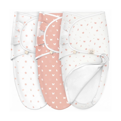 KeaBabies Soothe Zippy Swaddle Wrap, 3-Pack, Butterflies, Zipper Swaddle Blanket, Breathable Baby Sleep Wrap, Newborn Essentials