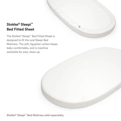 Stokke - Fitted Sheet For Sleepi Bed V3 Only - White