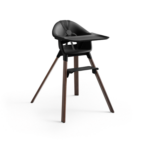 Stokke - Clikk High Chair Bamboo Legs - Black and Warm Brown Colour