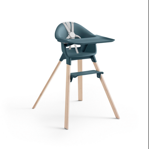 Stokke - Clikk High Chair Bamboo Legs - Fjord Blue